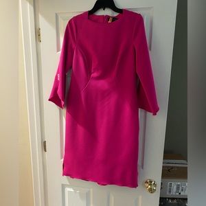 Size 8 Terri Jon knee length hot pink cocktail dress